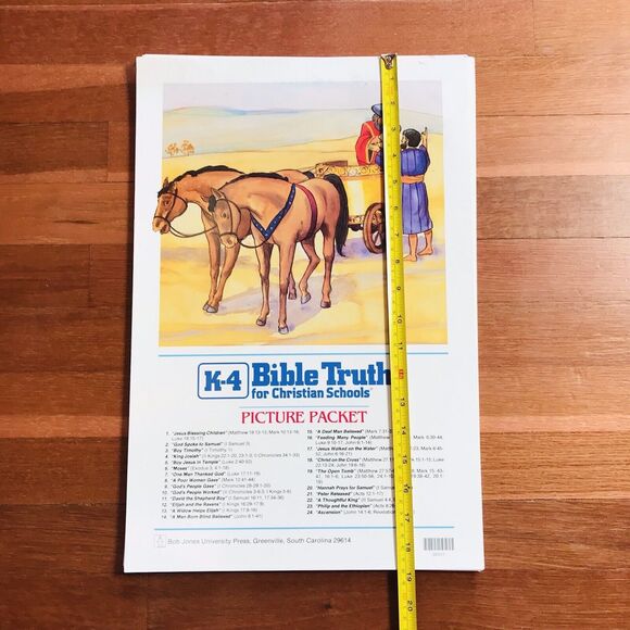 Bible Truths K4 Bob Jones University Press Picture Packet Full Color 24 Pics - Picture 2 of 4